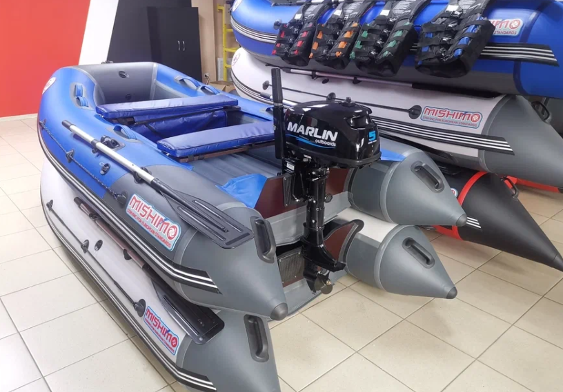 КОМПЛЕКТ ЛОДКА MISHIMO LITE 315 + МОТОР 5л.с в Геленджике