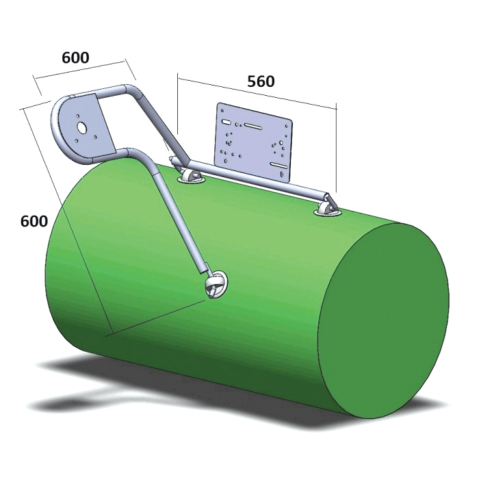 Стойка рулевая с креплением на баллон надувной лодки 25мм в Геленджике
