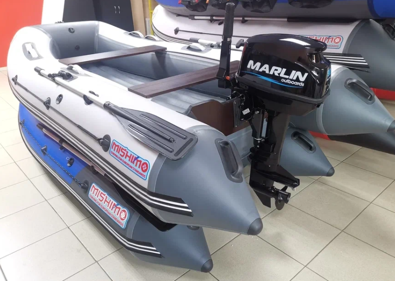 КОМПЛЕКТ ЛОДКА MISHIMO LITE 350 + МОТОР 9,8 Л.С. в Геленджике
