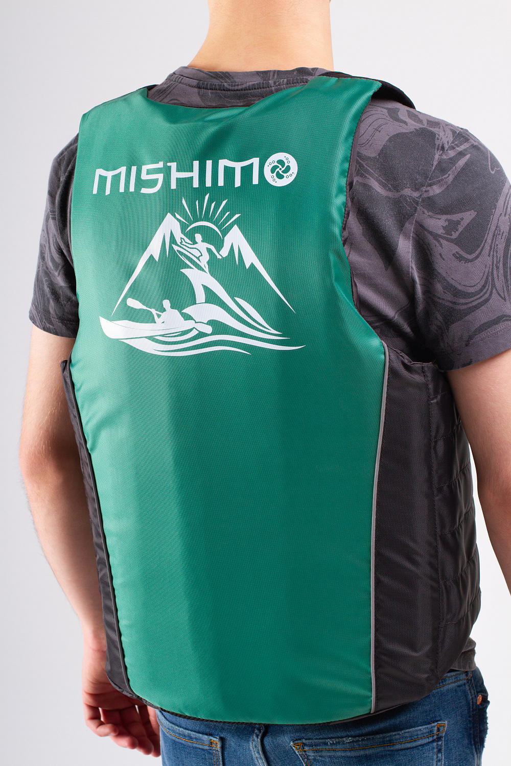 Жилет спасательный MISHIMO PRO Премиум качества Черно-зеленый в Геленджике