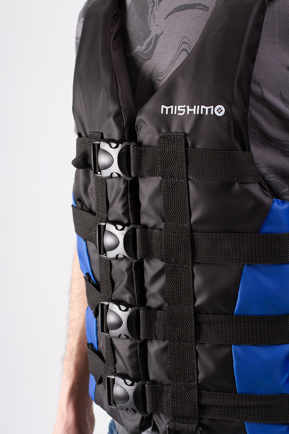 Жилет спасательный MISHIMO PRO Премиум качества Черно-синий в Геленджике