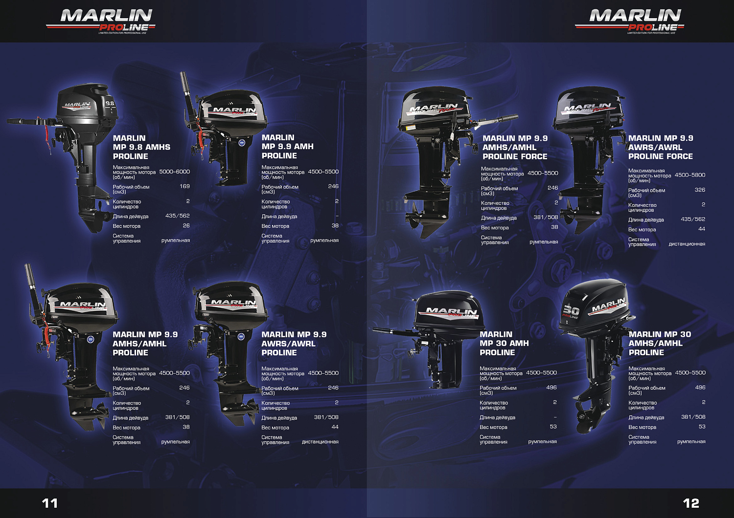 Лодочный мотор MARLIN PROLINE MP 9.9(15) AMHL в Геленджике